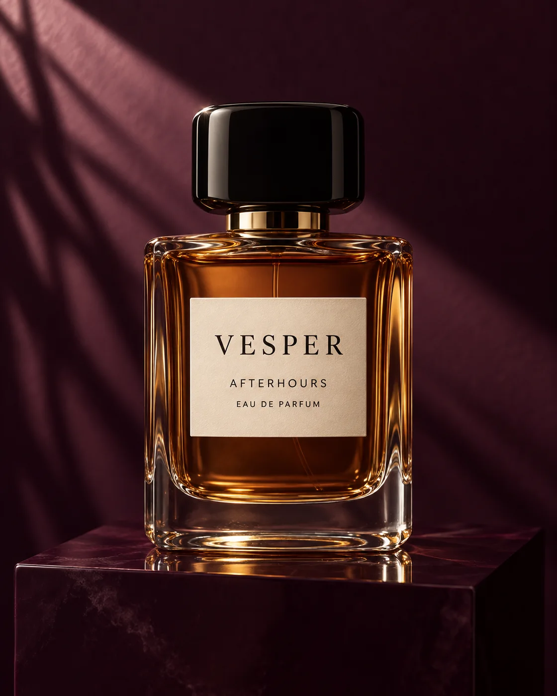 Afterhours amber perfume bottle